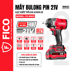 MÁY BULONG PIN 21V FICO | FC-800X