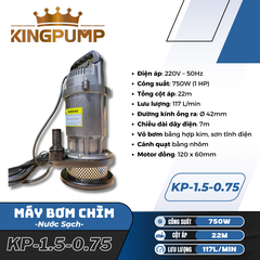 MÁY BƠM CHÌM KP-1.5-0.75  (NƯỚC SẠCH)