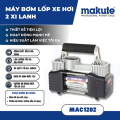 Máy Bơm Lốp xe Hơi, 2 xi lanh |  MAC1202