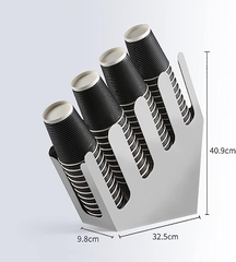KỆ TRÀ SỮA XÉO 4 NGĂN INOX 304