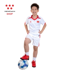 Bộ quần áo thi đấu đội tuyển quốc gia Việt Nam 2025 Nhí "Trắng" MJ.AJ-4109-01 - Hàng Chính Hãng