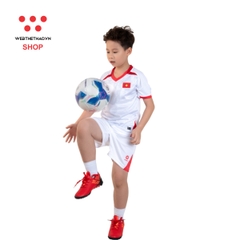 Bộ quần áo thi đấu đội tuyển quốc gia Việt Nam 2025 Nhí "Trắng" MJ.AJ-4109-01 - Hàng Chính Hãng