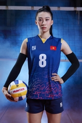 Bộ quần áo thi đấu chính thức của đội tuyển bóng chuyền Nữ Việt Nam "Xanh" JG-VNBC-02 - Hàng Chính Hãng