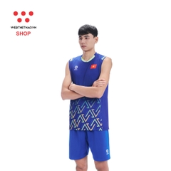 Bộ quần áo thi đấu (bản player) đội tuyển bóng chuyền Nam Việt Nam "Xanh" WJ-E4108-03 - Hàng Chính Hãng