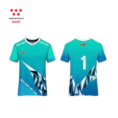 Bộ quần áo bóng chuyền Sao Vàng Sứ Mệnh màu "Xanh Dương" SV-SM-03 - Hàng Chính Hãng