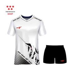 Bộ quần áo bóng chuyền Sao Vàng Sứ Mệnh màu "Trắng" SV-SM-01 - Hàng Chính Hãng