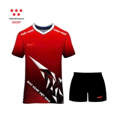 Bộ quần áo bóng chuyền Sao Vàng Sứ Mệnh màu "Đỏ" SV-SM-02 - Hàng Chính Hãng