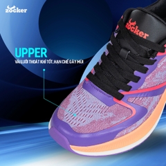 Giày chạy bộ Nữ Zocker Speed Up "Purple/Pink" KOJI00000438 - Hàng Chính Hãng