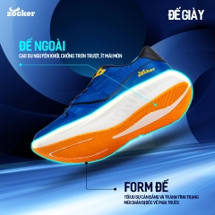 Giày chạy bộ Nam Nữ Zocker Speed Up "Royal Blue" KOJI00000402 - Hàng Chính Hãng