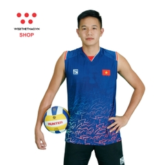 Bộ quần áo thi đấu chính thức của đội tuyển bóng chuyền Nam Việt Nam MJ-EJ289 "Xanh" JG-VNBC-05 - Hàng Chính Hãng
