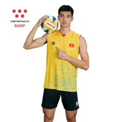 Bộ quần áo thi đấu chính thức của đội tuyển bóng chuyền Nam Việt Nam "Vàng" JG-VNBC-04 - Hàng Chính Hãng