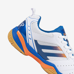 Giày Cầu Lông / Bóng Chuyền Động Lực Promax "White/Blue/Orange" PR-240625-03 - Hàng Chính Hãng