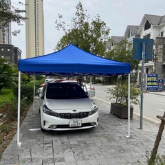 Nhà Bạt Di Động 3x3m Màu Xanh