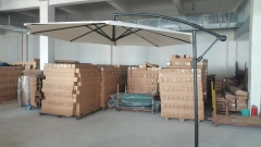 Dù Lệch Tâm Tròn 3m Màu Trắng