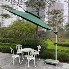 Ô Lệch Tâm Tròn 3m 8 Lan Nâng Hạ Tay Quay