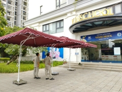 Dù Lệch Tâm Vuông 2m5 Màu Đỏ