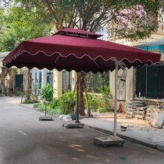 Dù Lệch Tâm Vuông 3m Hợp Kim Nhôm Màu Đỏ