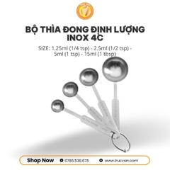 Bộ thìa đong định lượng inox 4c
