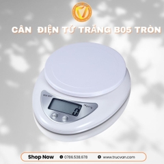 Cân điện tử trắng B05 tròn