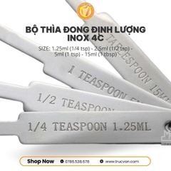 Bộ thìa đong định lượng inox 4c