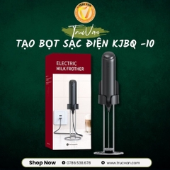Tạo bọt sạc điện KJBQ-10  (Có giá đỡ kết hợp với sạc)