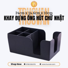 Khay đựng ống hút chữ nhật