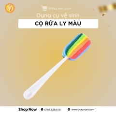 Cọ rửa ly màu sắc
