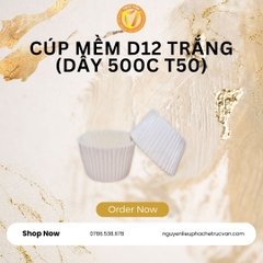 Cúp mềm D12 trắng (Dây 500c T50)