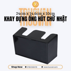 Khay đựng ống hút chữ nhật