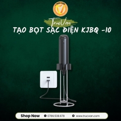 Tạo bọt sạc điện KJBQ-10  (Có giá đỡ kết hợp với sạc)