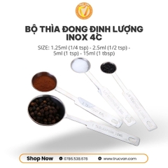 Bộ thìa đong định lượng inox 4c