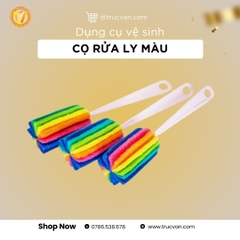 Cọ rửa ly màu sắc