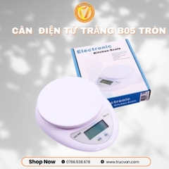 Cân điện tử trắng B05 tròn