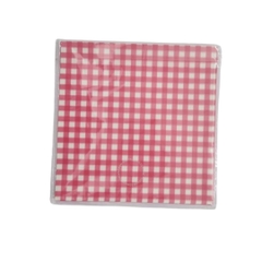 Giấy thấm dầu kẻ caro size 18x18 - màu hồng