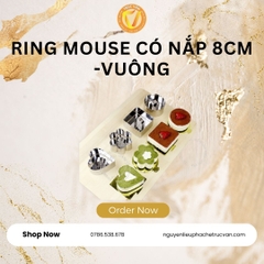 RING KHUÔN MOUSSE CÓ NẮP 8 CM TRÒN