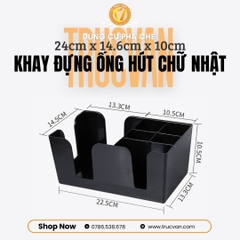 Khay đựng ống hút chữ nhật