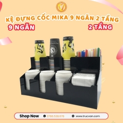 Kệ cốc 9 ngăn 2 tầng nhựa PP