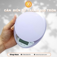 Cân điện tử trắng B05 tròn