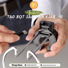 Tạo bọt sạc điện KJBQ-10  (Có giá đỡ kết hợp với sạc)