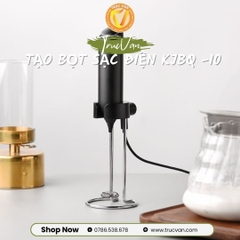 Tạo bọt sạc điện KJBQ-10  (Có giá đỡ kết hợp với sạc)