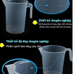 Ca đong có quai 100 ml vạch trắng