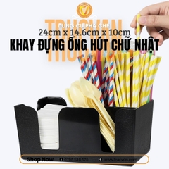 Khay đựng ống hút chữ nhật