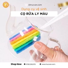 Cọ rửa ly màu sắc