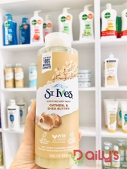 Sữa tắm ST.Ives dưỡng ẩm, tẩy tế bào chết và chống lão hóa da 473ml
