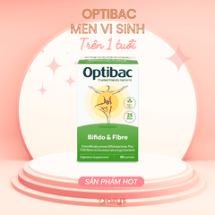 OPTIBAC Men vi sinh - Xanh lá táo bón trẻ em trên 1 tuổi hộp 30 gói