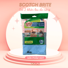 (USA) Scotch-Brite Khăn lau Microfiber tiện dụng 3 khăn 30x30cm