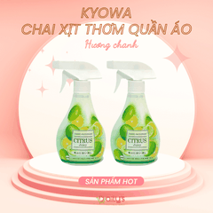 KYOWA Chai xịt khử mùi và làm thơm quần áo hương cam chanh 380ml
