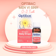 OPTIBAC Men vi sinh - Hồng dạng giọt Drops cho trẻ 0-3 tuổi