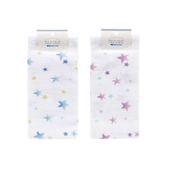 PILE&GAUZE FACE TOWEL Khăn mặt cotton 2 lớp mẫu ngôi sao