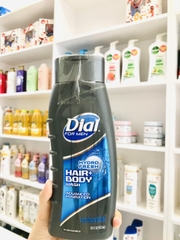 DIAL MEN Gel tắm gội nam hair + body 473ml
